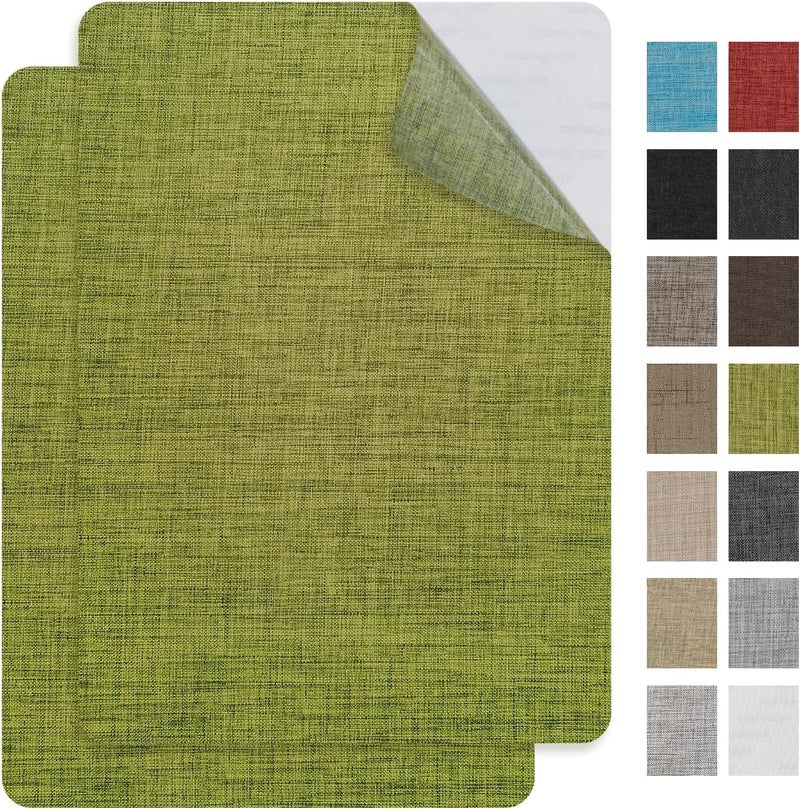 EMORBALS 2Pcs 8 * 11Inch Couch Patches Repair Fabric, Self-Adhesive Couch Repair Patch with Strong Glue, Repair Patch for Sofa, Tote Bags, Car Seats, Furniture,Etc(Green) - Image 1
